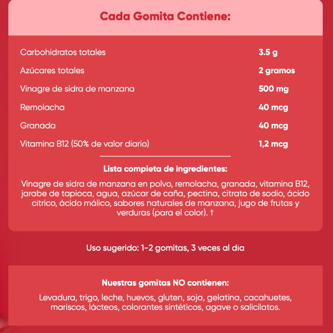 Vinagre de manzana en gomitas 🍎 Goli Nutrition 🍎