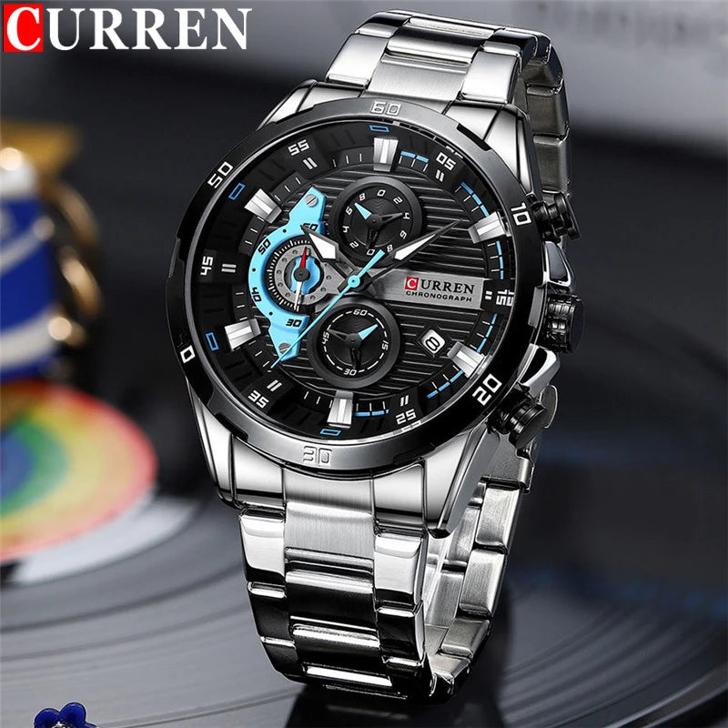 Reloj Hombre 8402   Elegante Acero Inox