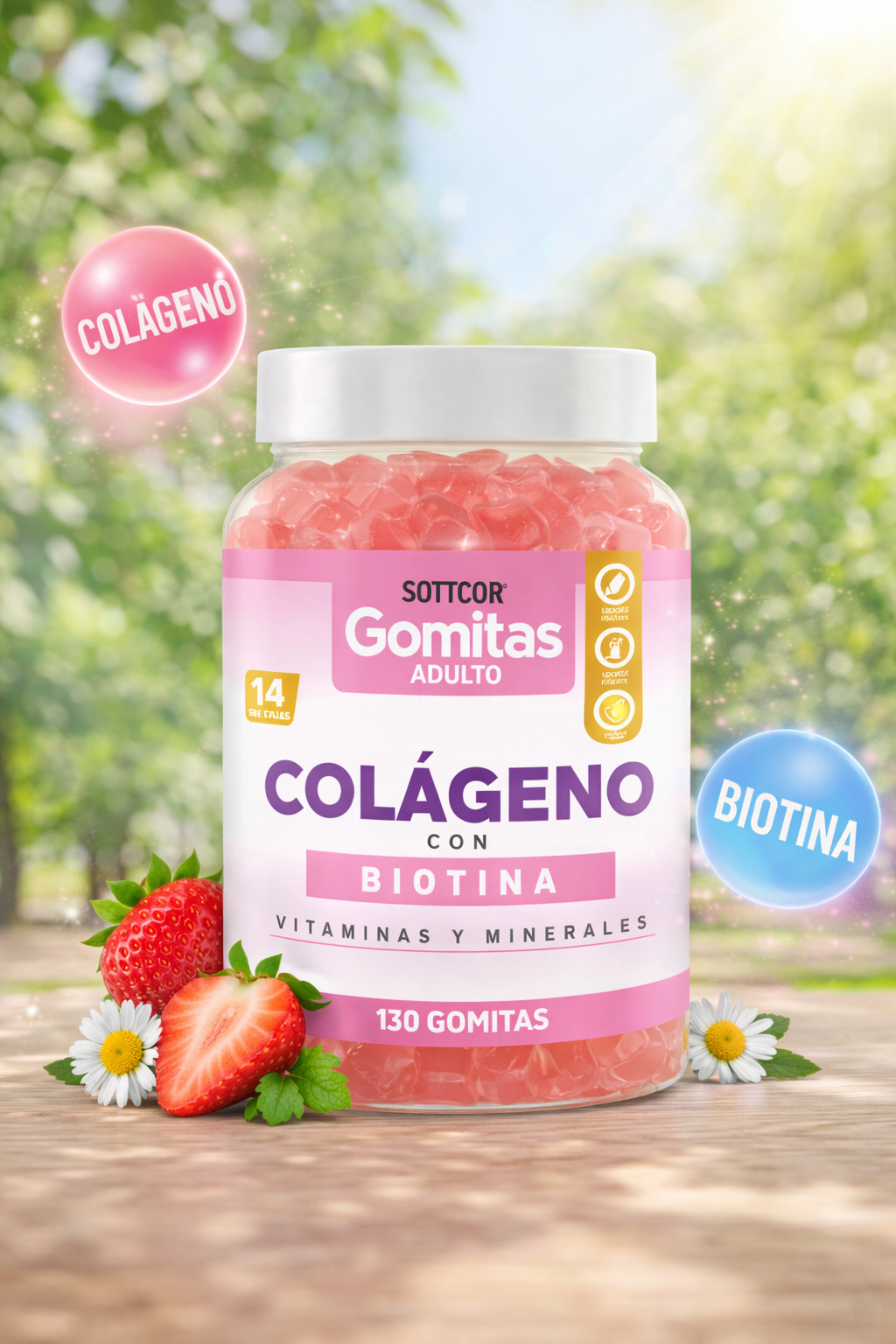 GOMITAS DE COLAGENO CON BIOTINA