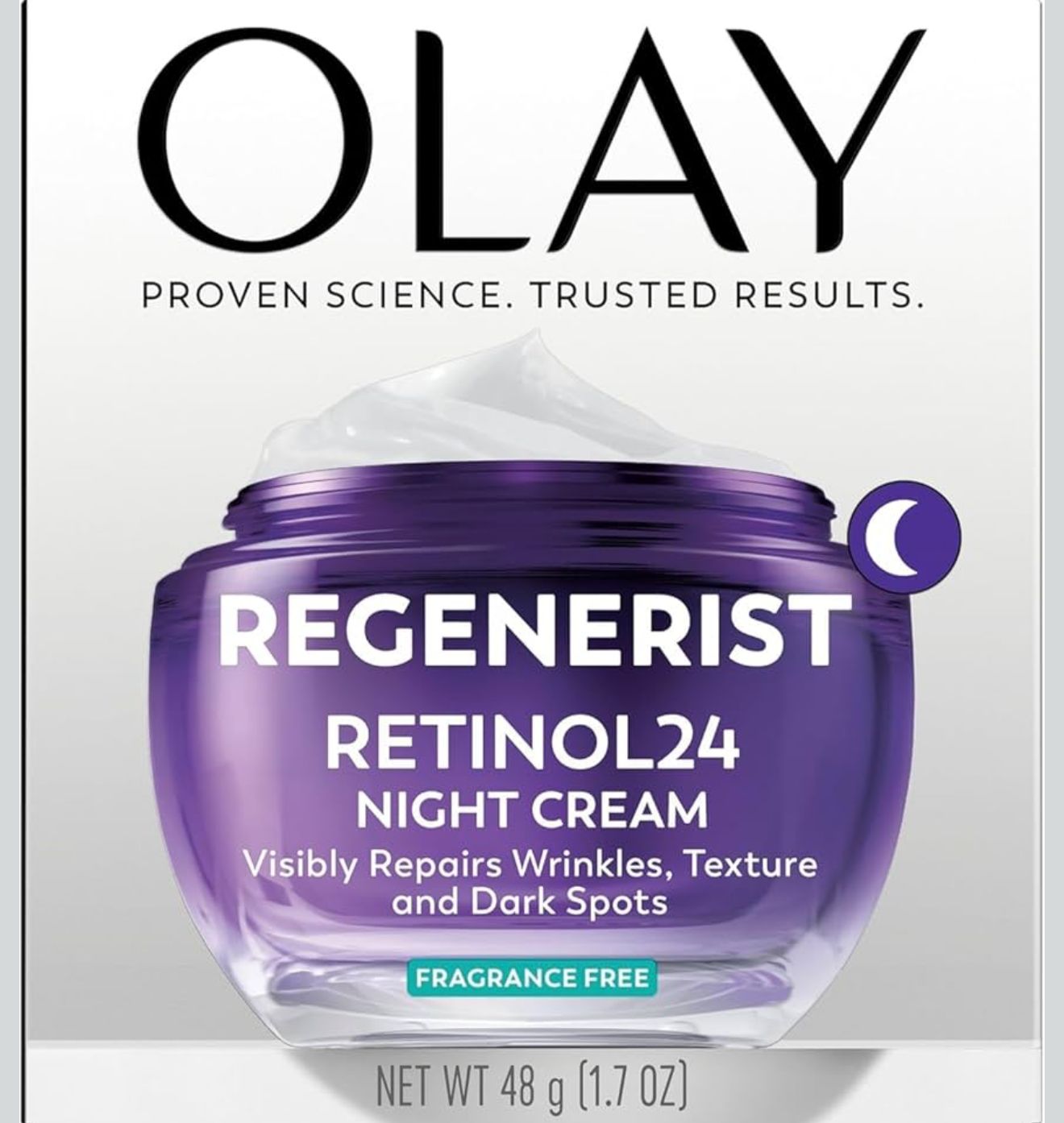 Olay Crema de Noche con Retinol para Mujeres – Triple Colágeno, Péptidos y Niacinamida (1.7 oz)