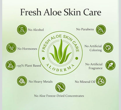 Aloderma Gel de Esencia de Flor de Aloe con Oro de 24 Quilates (7 oz)